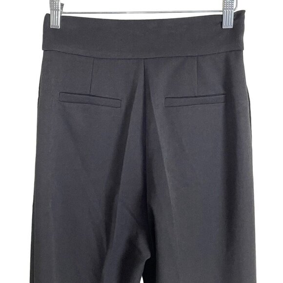 JLuxlabel Draped Asymmetrical Pleated Waist Black Pants Sz S High Waist Trousers - Picture 4 of 7